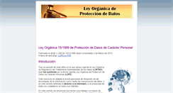 Desktop Screenshot of leyprotecciondedatos.es